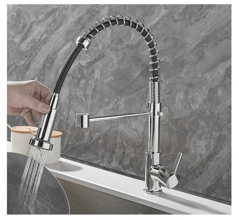 DualFlow Keukenkraan - Luxe Dubbele Messing Keukenkraan