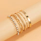 SnakeEdge Bracelet Set - 5-delige Slangenketting in Metaal