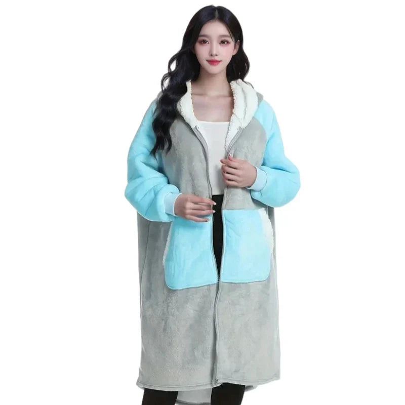 PlaidCozy Hoodie - Luxe Oversized Fleece Met Rits