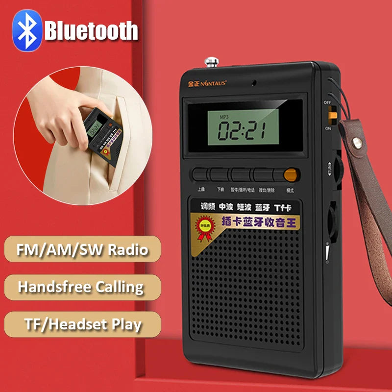 SoundPocket Mini - Draagbare Bluetooth Radio & MP3 Speler