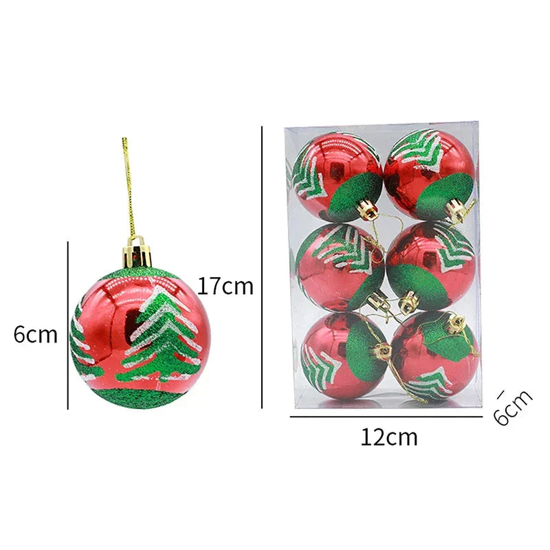 Charming Kerstdecoratie - Elegante Sneeuwvlok Kerstballen Set van 6