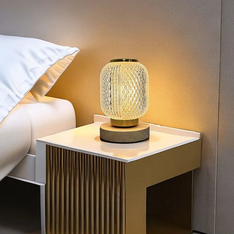 Dimbare Crystal Tafellamp- Stijlvolle Gouden Dimbare Tafellamp met Luxe Crystal Design