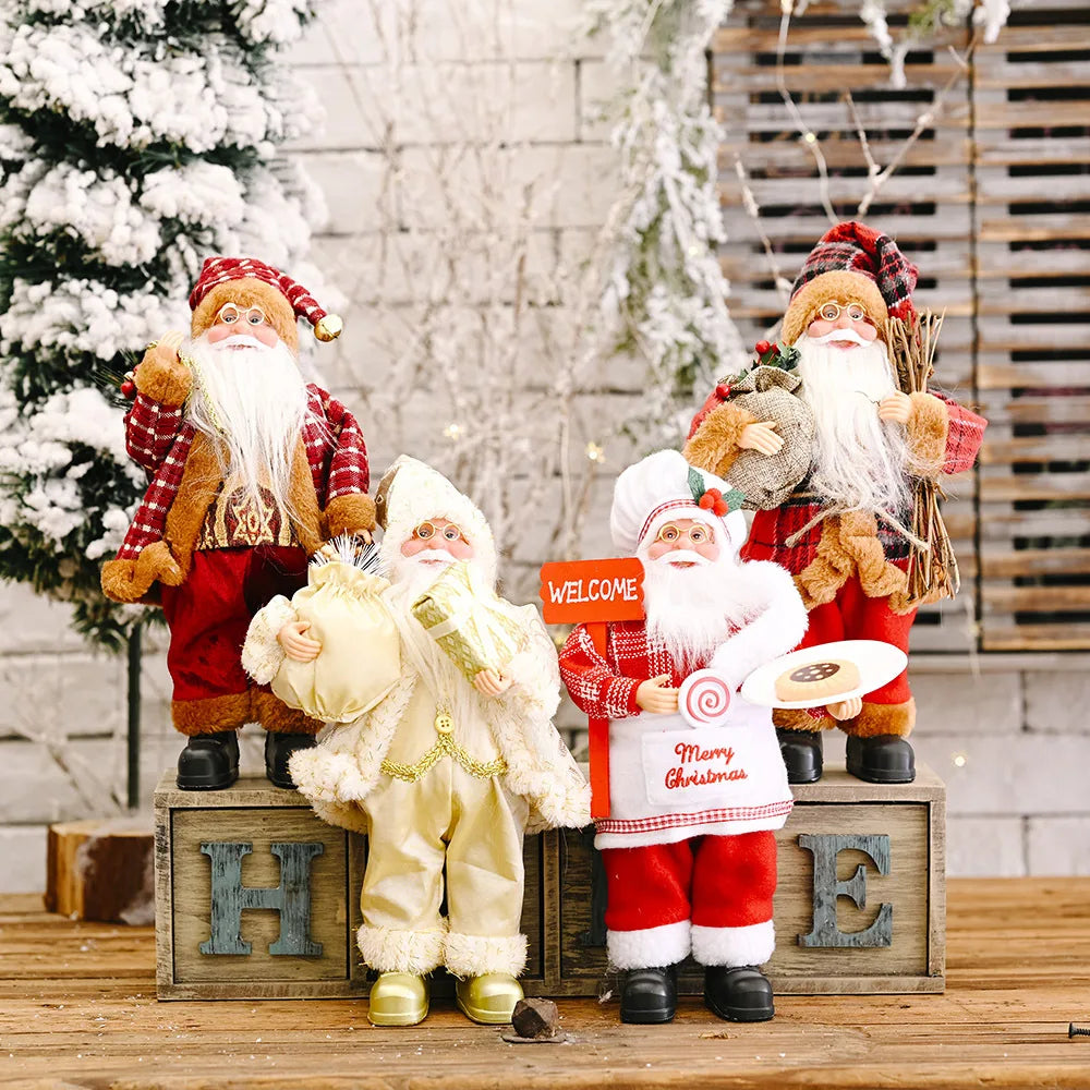 PoupeeFestive Santa Plush - Schattige Kerstman voor Decoratie