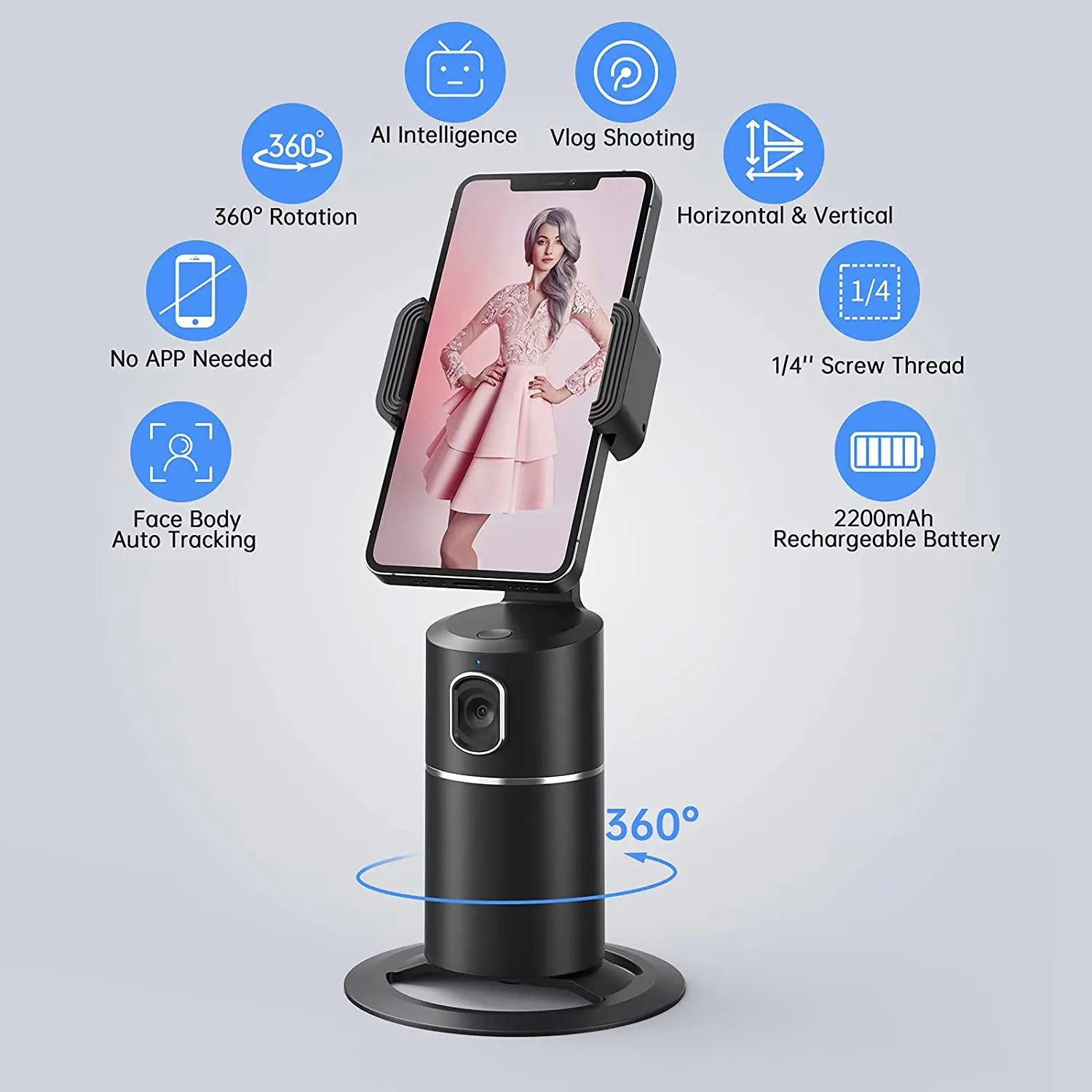 Follow Frame - Automatische Telefoonhouder met Gezichtsherkenning