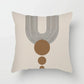 Aurum Kussenhoes - Moderne Zwart-Wit Kussenhoes met Abstracte Kunstprint