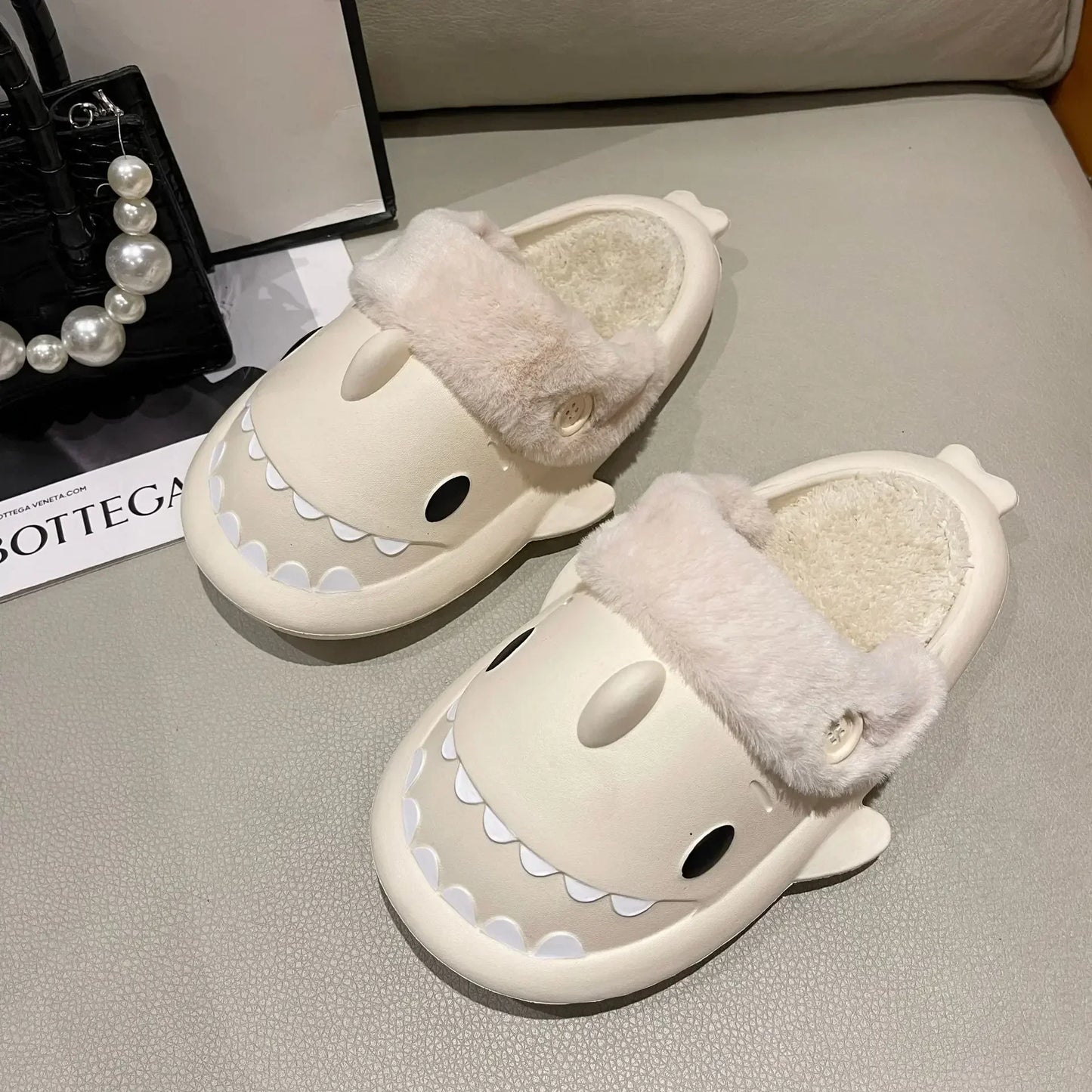 SharkSlippers - Speelse Haai Katoenen Slippers voor Comfortabel Binnengebruik