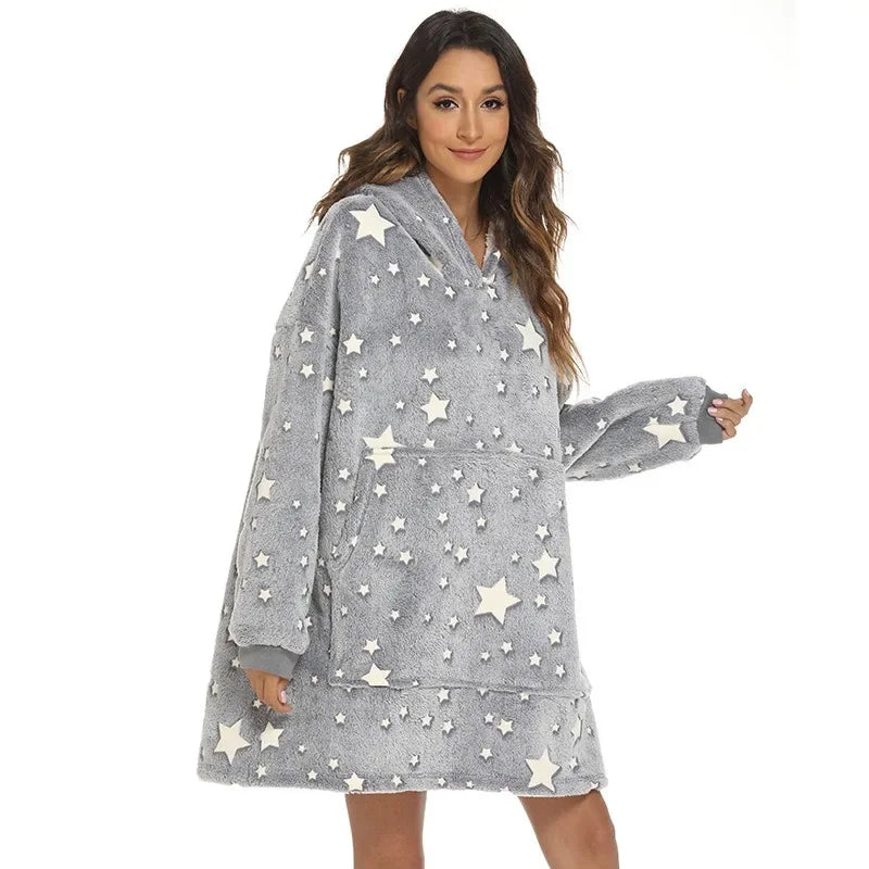 StarlightSnug - Luxe Sterren Hoodie voor Comfortabele Avonden