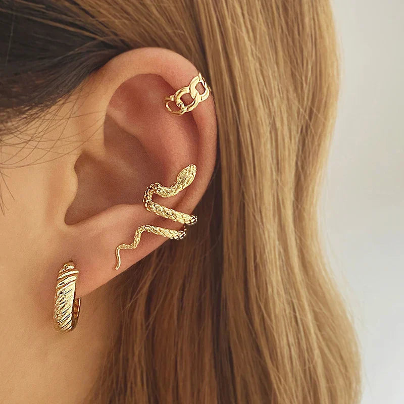 SerpentEdge Cuff - Retro Slang Oor Manchet