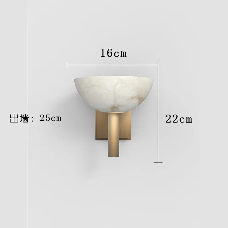 MarbleLuxe – Elegante Antieke Marmeren Wandlamp