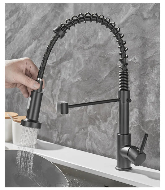 DualFlow Keukenkraan - Luxe Dubbele Messing Keukenkraan