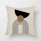 Aurum Kussenhoes - Moderne Zwart-Wit Kussenhoes met Abstracte Kunstprint