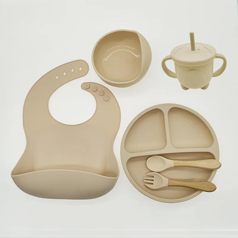 TinyBites – Stijlvolle Silicone Eetset voor Baby’s