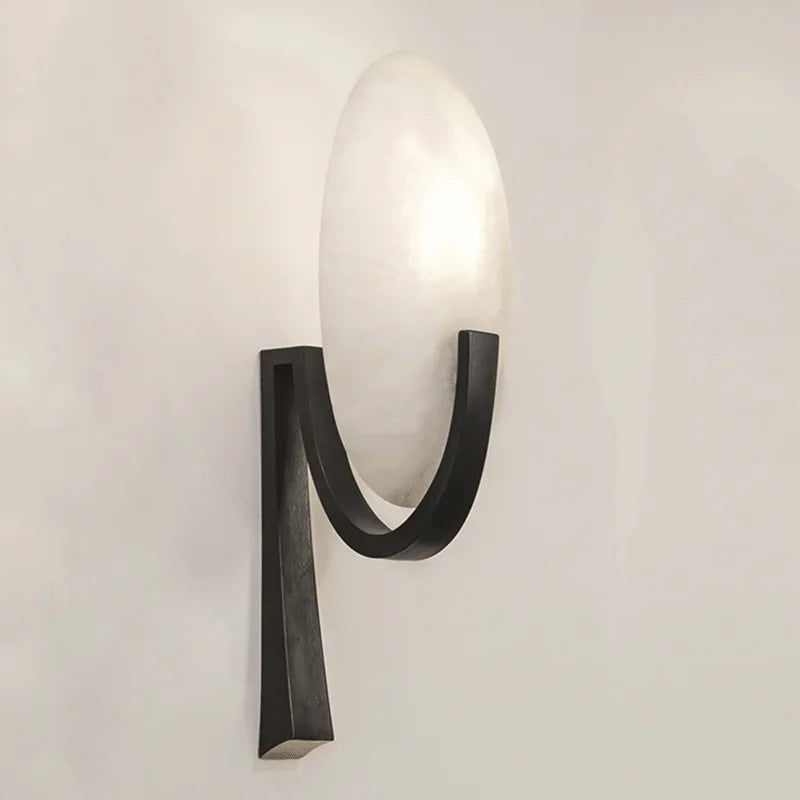 NordicLuxe – Stijlvolle Koperen Marmeren Wandlamp