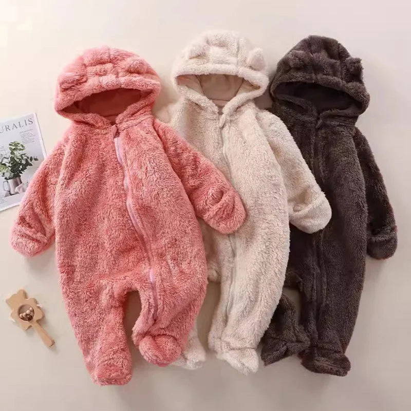 CozyCuddle – Zachte Baby Overall met Capuchon