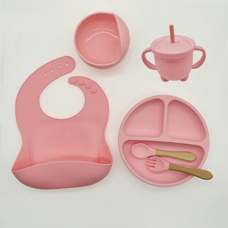 TinyBites – Stijlvolle Silicone Eetset voor Baby’s