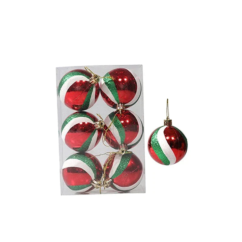 Charming Kerstdecoratie - Elegante Sneeuwvlok Kerstballen Set van 6