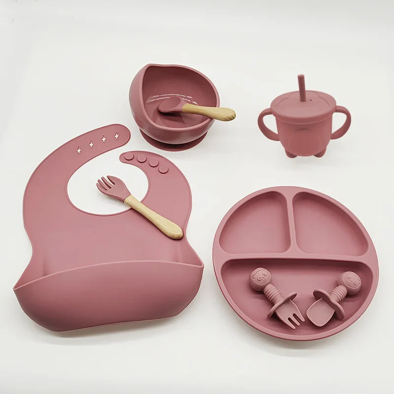 TinyBites – Stijlvolle Silicone Eetset voor Baby’s