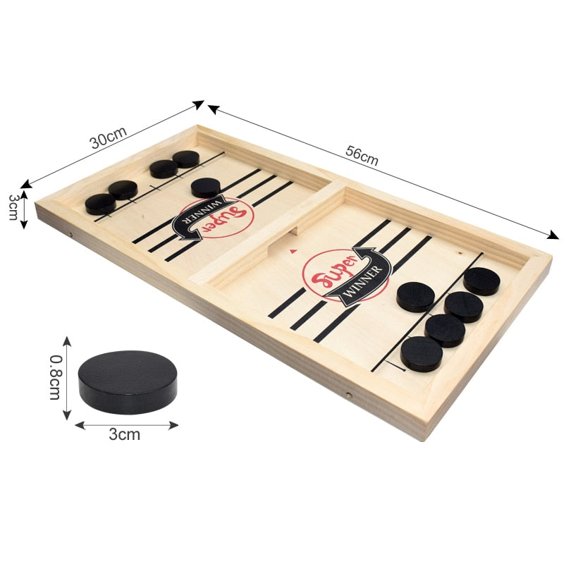 TimberHockey Game - Houten Tafelspel voor Vader & Zoon