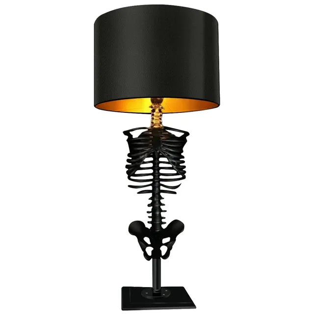 Gothic Skelet Tafellamp – Handgemaakt en Mysterieus Design