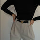 EleganceBelt - Luxe Lederen Riem met Gouden Details