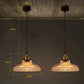 Retro Luxe Glas Hanglamp - Vintage Streepdesign voor Gezelligheid en Sfeer