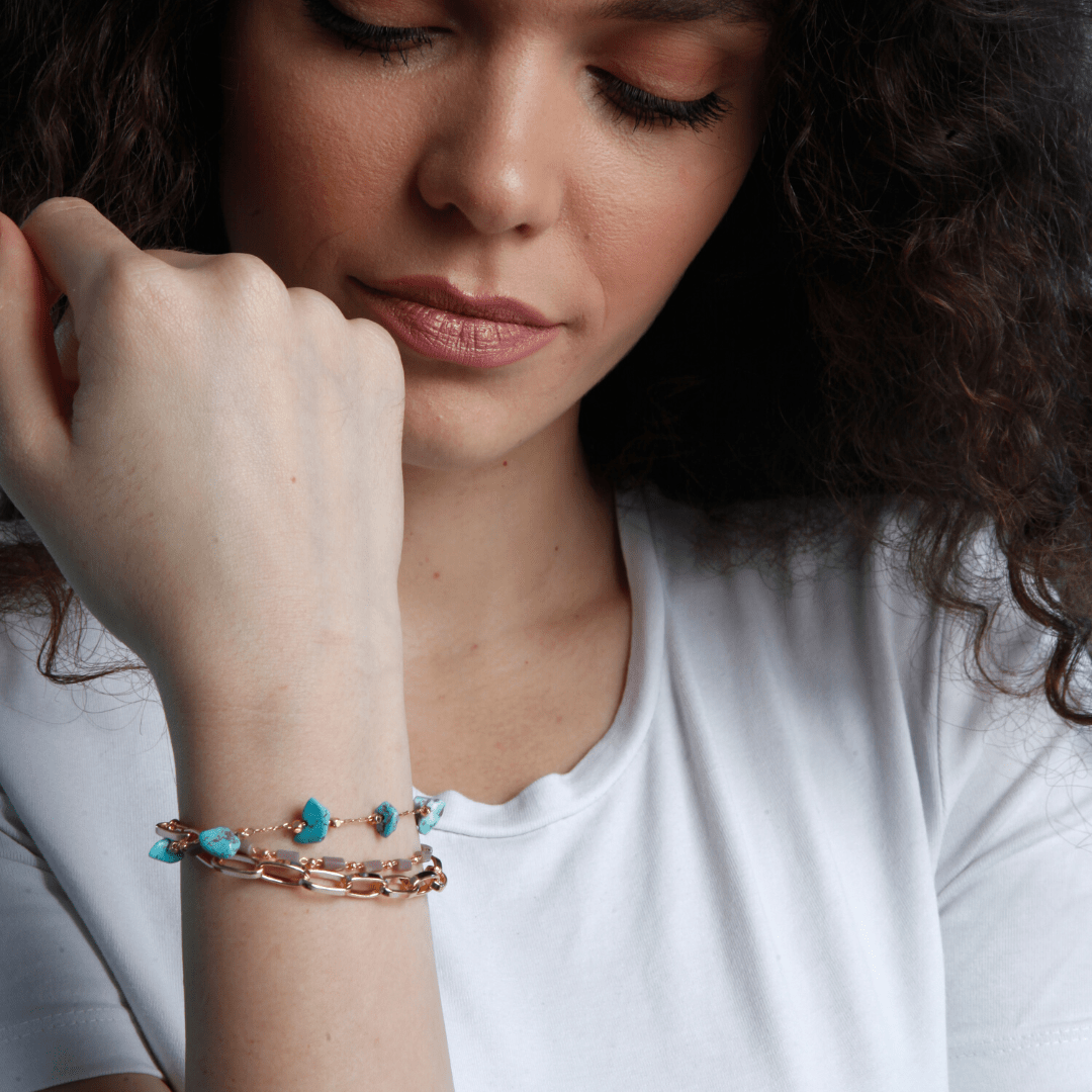 Isabelle Bracelet - Elegante Turkoois en Opaal