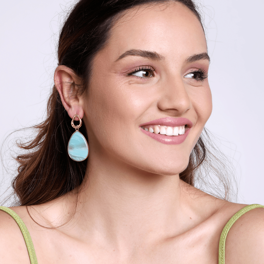 Amara Earrings – Tropische Amazoniet Sieraden