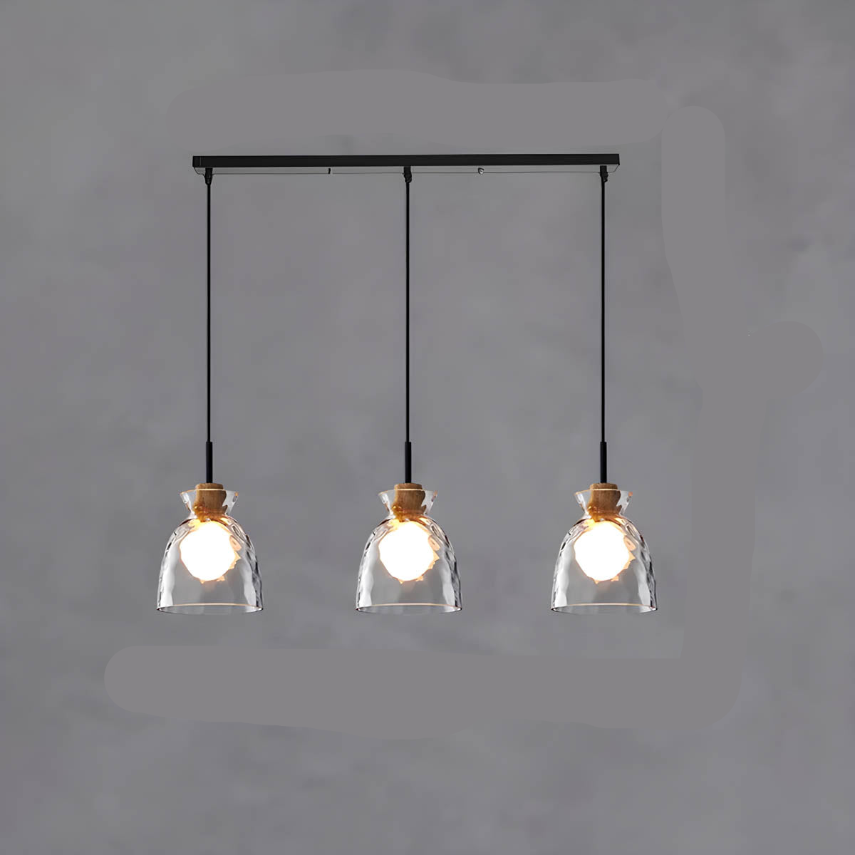 LuxeGlow Chique Glazen Kroonluchter - Modern Elegante Glazen Plafondlamp