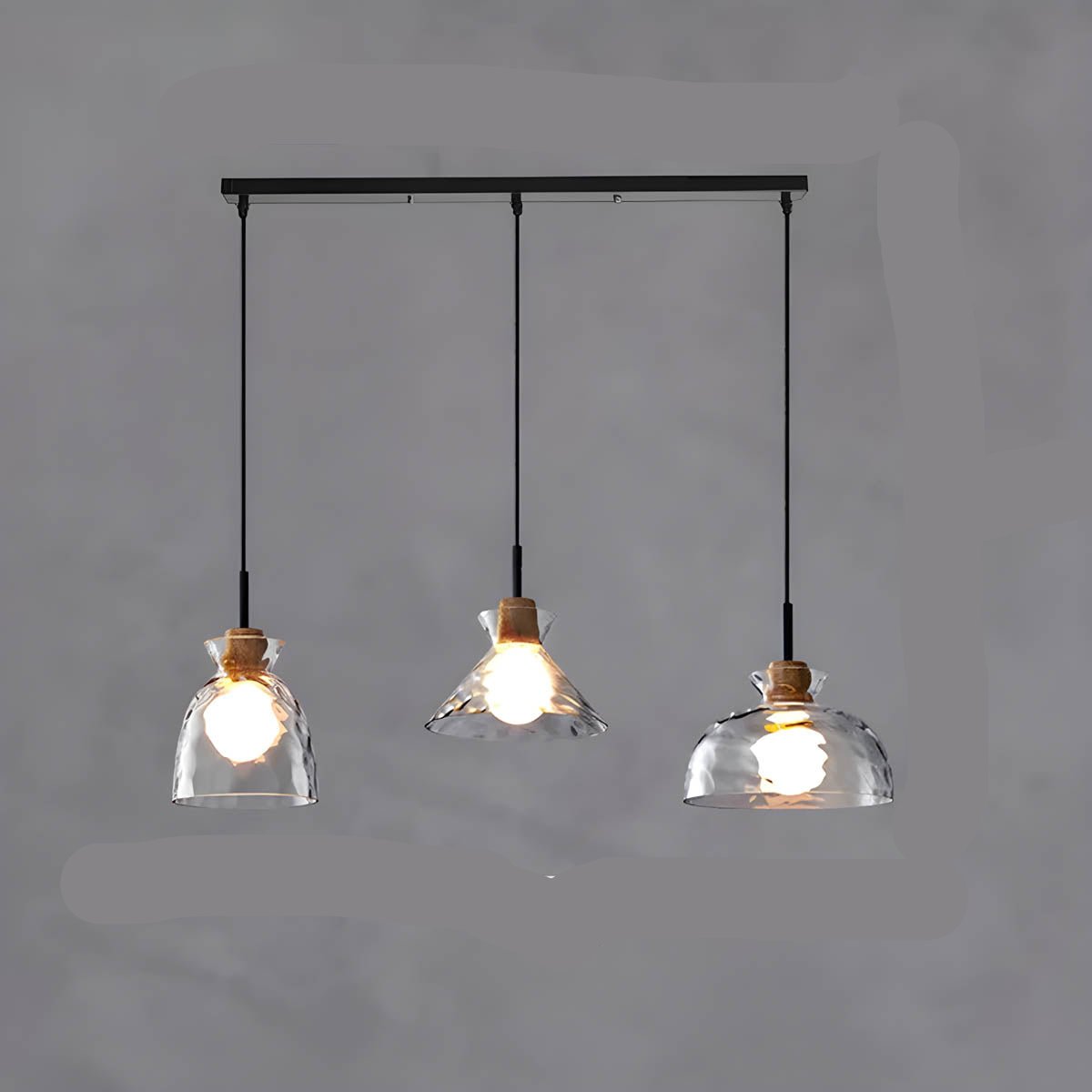 LuxeGlow Chique Glazen Kroonluchter - Modern Elegante Glazen Plafondlamp