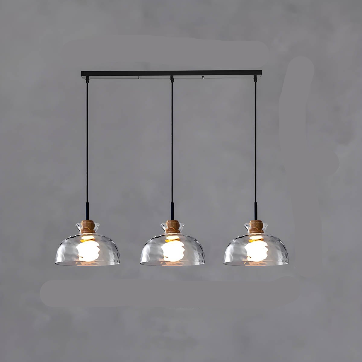 LuxeGlow Chique Glazen Kroonluchter - Modern Elegante Glazen Plafondlamp