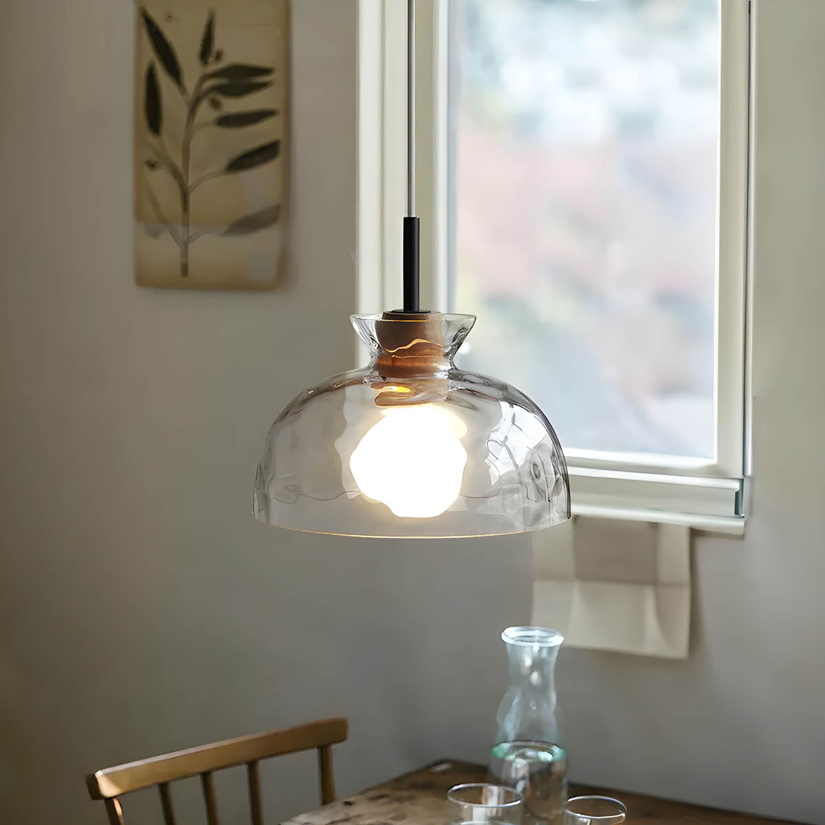 LuxeGlow Chique Glazen Kroonluchter - Modern Elegante Glazen Plafondlamp