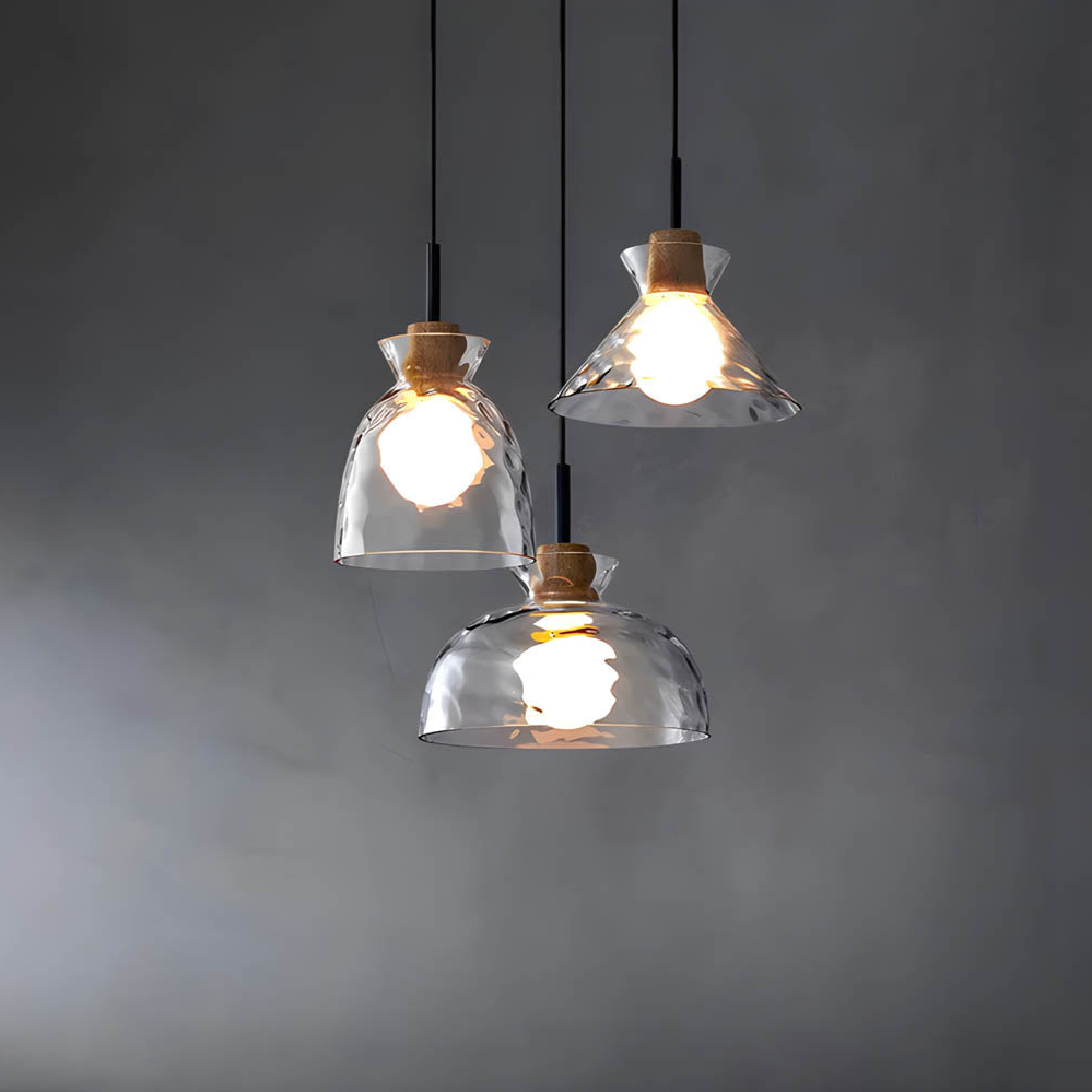 LuxeGlow Chique Glazen Kroonluchter - Modern Elegante Glazen Plafondlamp
