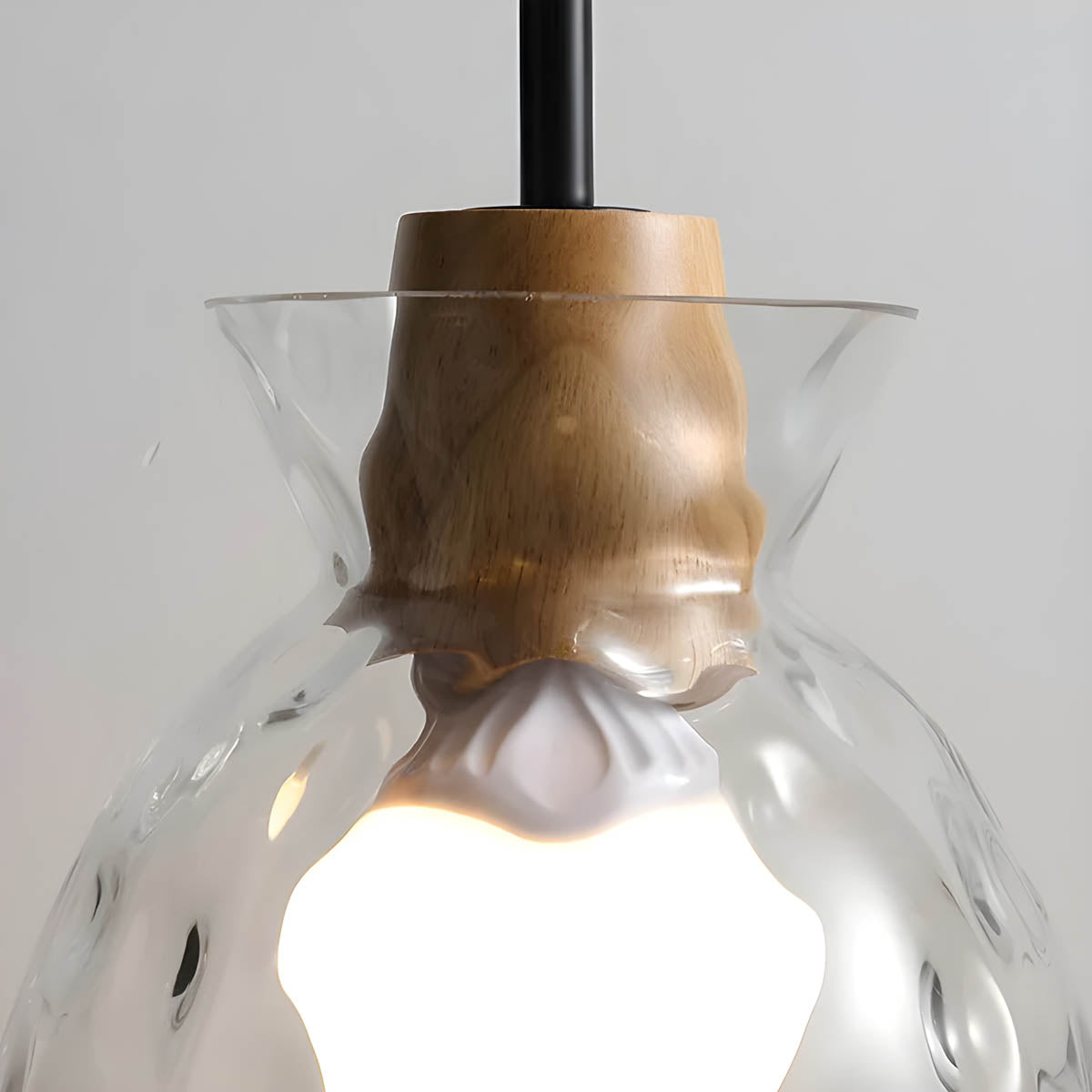 LuxeGlow Chique Glazen Kroonluchter - Modern Elegante Glazen Plafondlamp