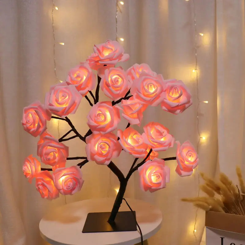 Romantische Rozen Tafellamp - Warm Licht & Elegantie