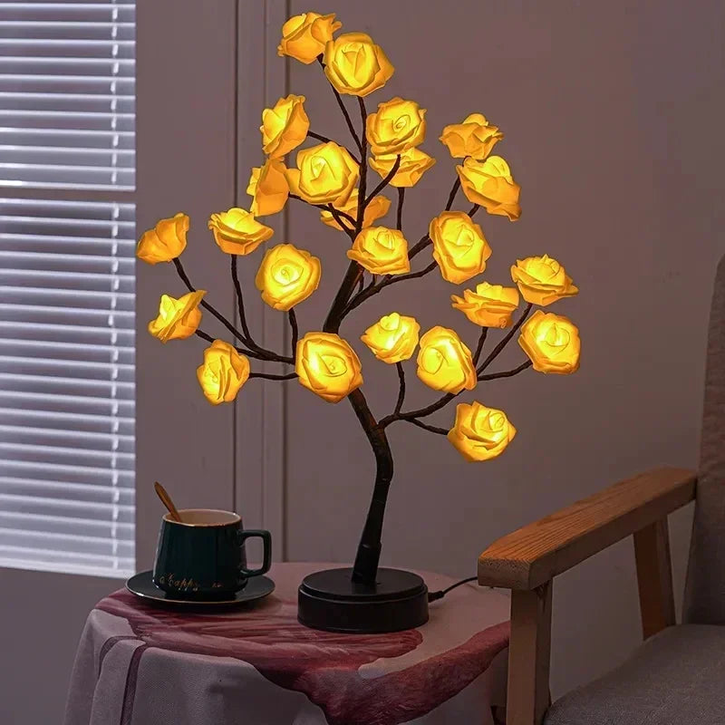 Romantische Rozen Tafellamp - Warm Licht & Elegantie