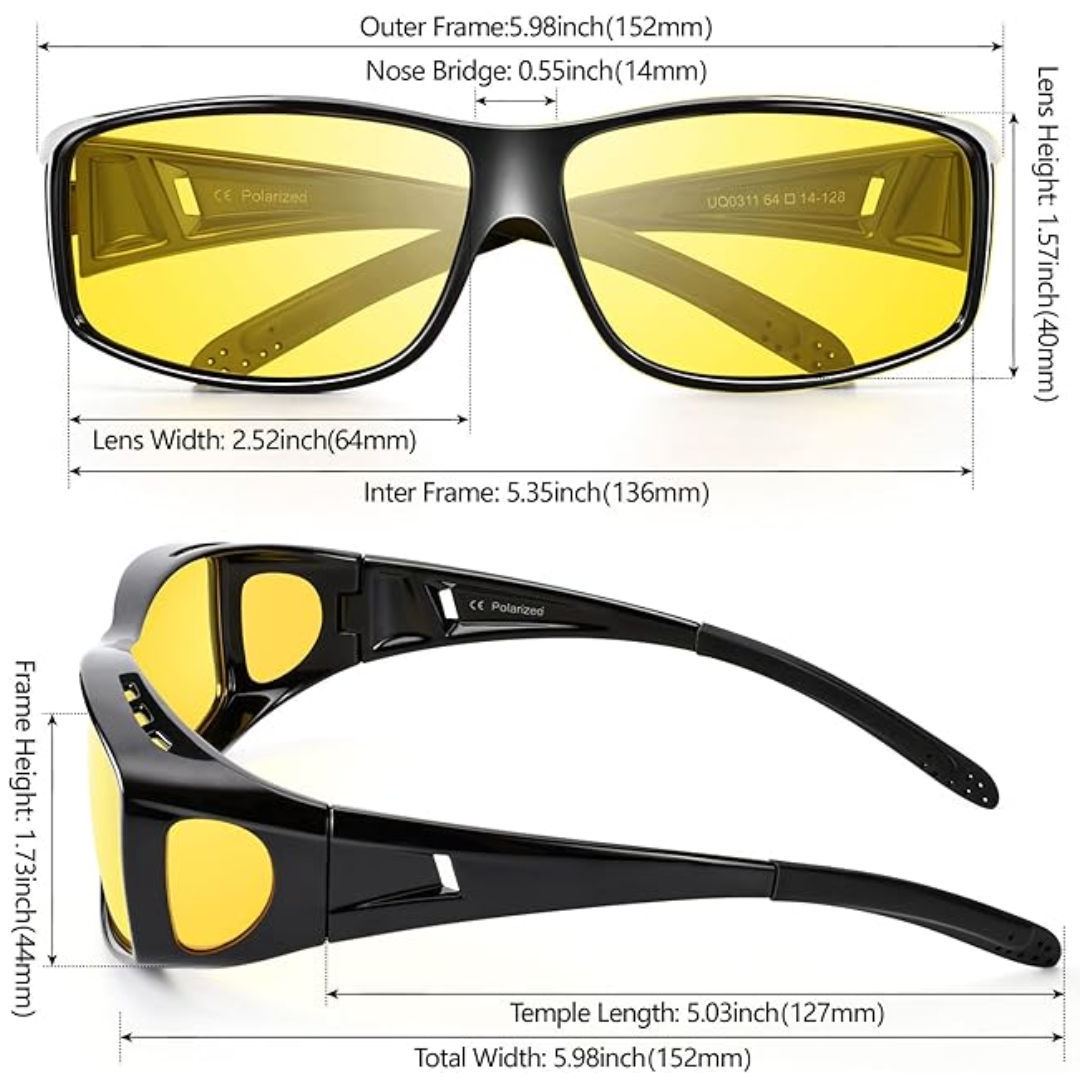 NightVision - Polarized Rijbril voor Nacht Rijden