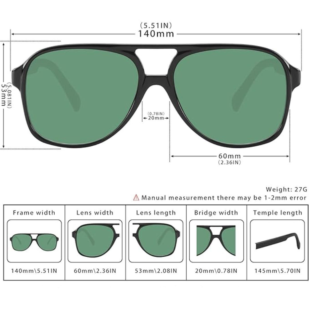 IndyShade - Retro Zonnebril met Aviator Stijl