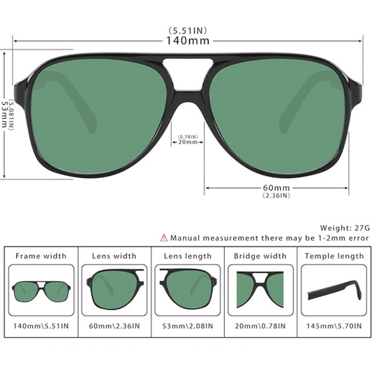IndyShade - Retro Zonnebril met Aviator Stijl