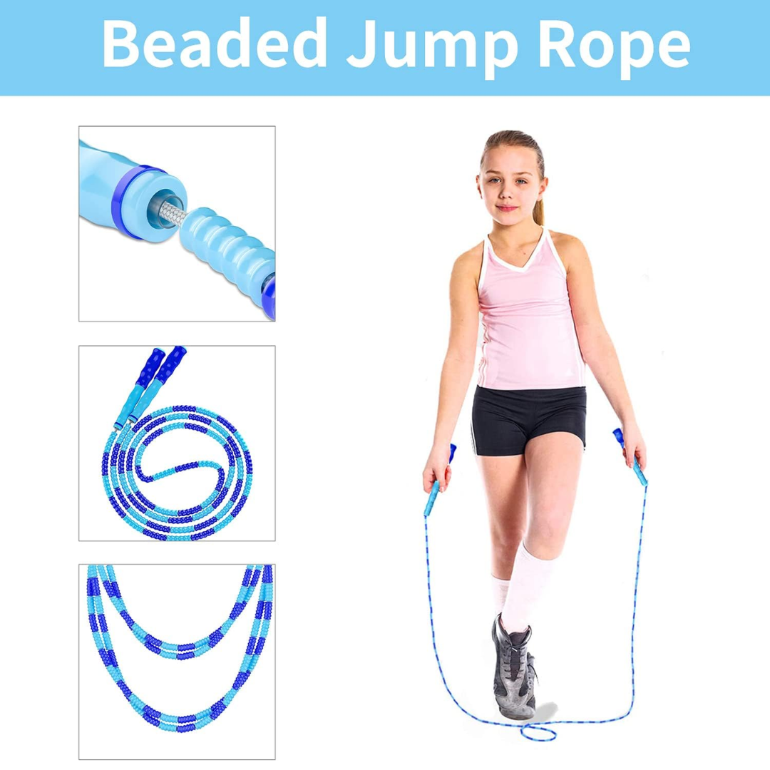 FlexiRope – Verstelbaar Beaded Springtouw voor Fitness