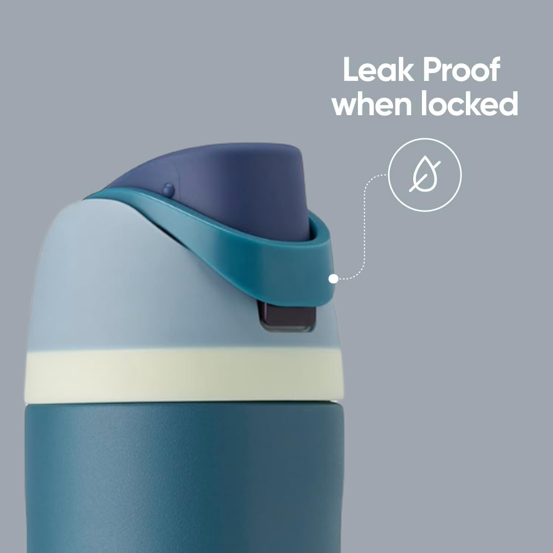 LeakProof - Geïsoleerde RVS Fles met Rietje