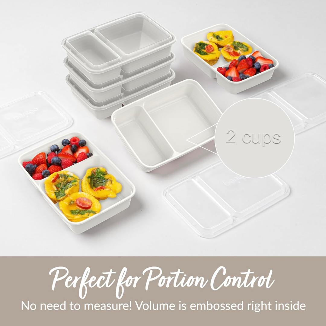 EcoBox - Duurzame 2-Compartiment Voedselcontainers Set
