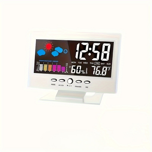 SilentTime Clock – Stijlvolle Digitale Weerstand en Klimaatmonitor