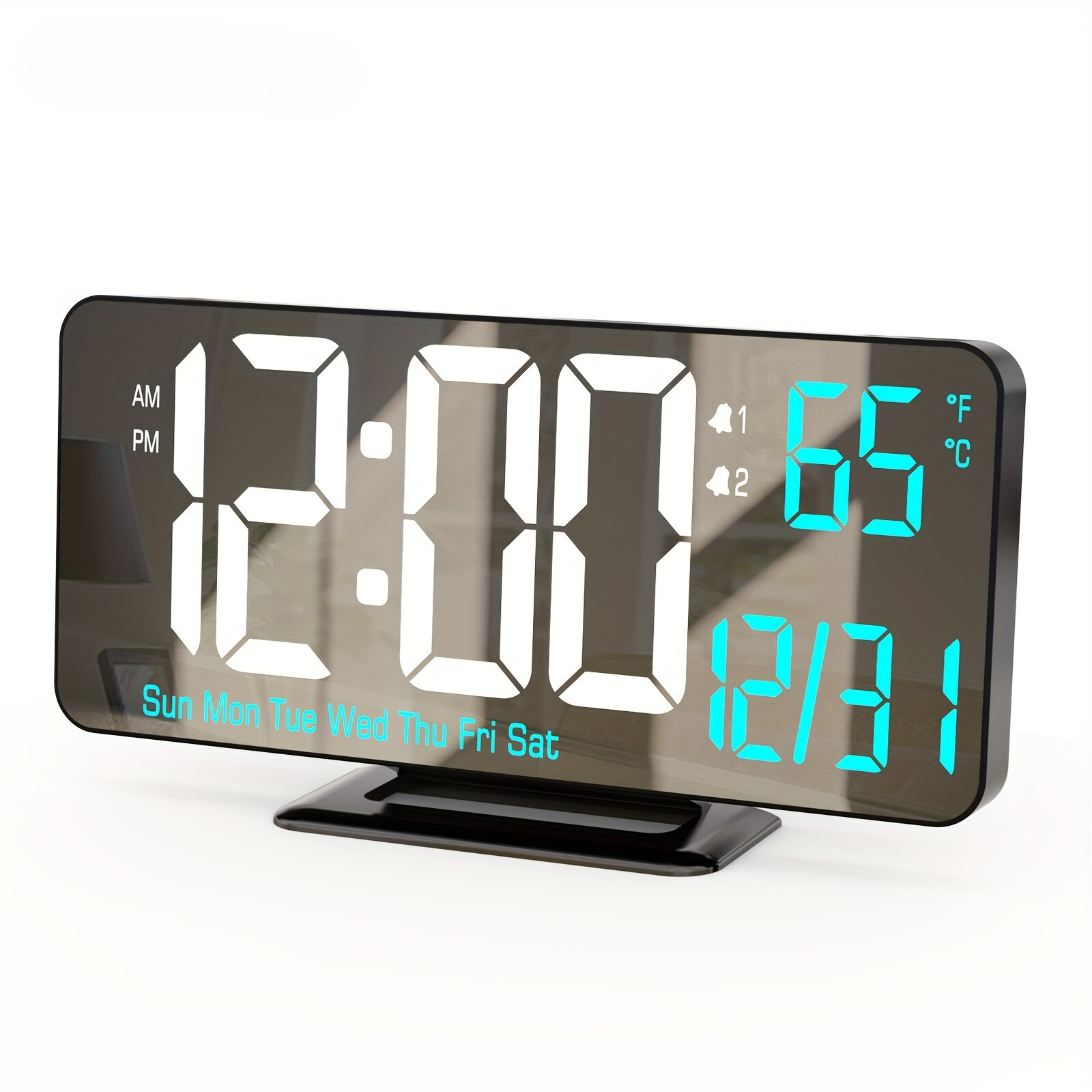 Digitime - Moderne LED Wekker met Dubbel Alarm