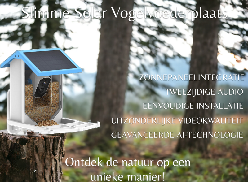 Draadloze Solar Vogelvoederplaats - Verken de natuur op unieke wijze!