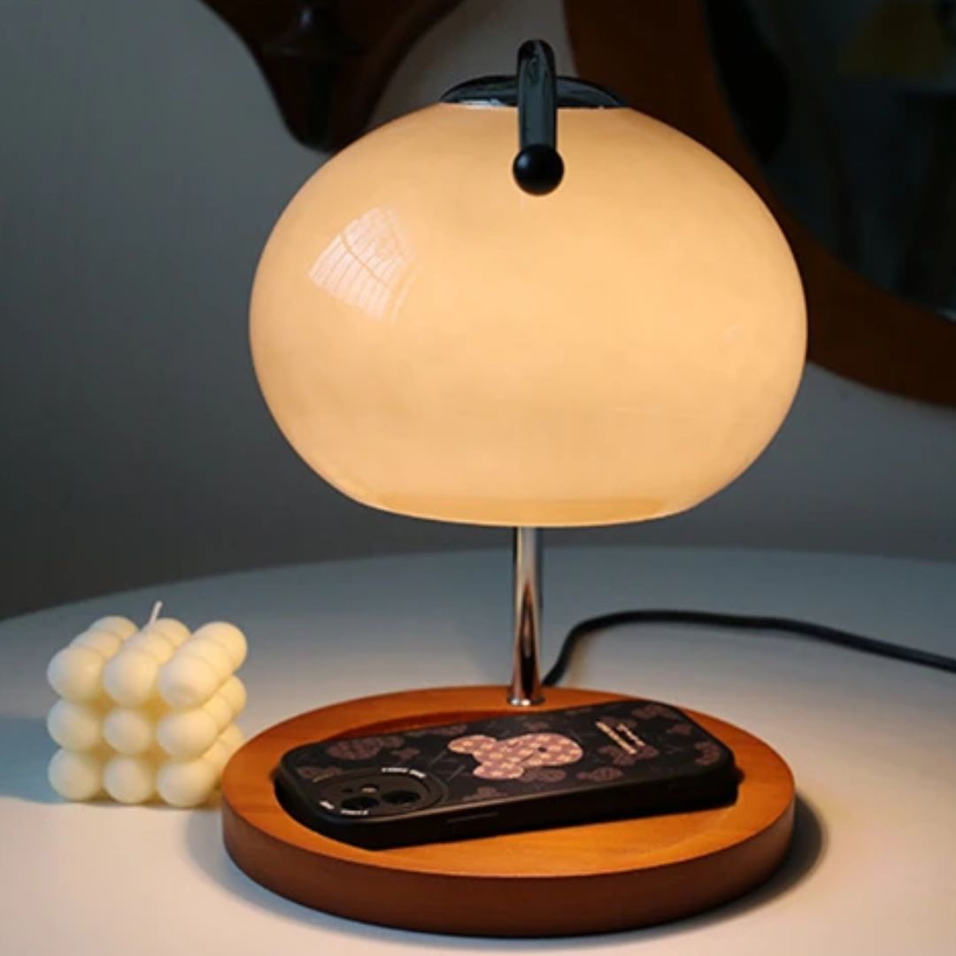 Alyssa Retro Table Lamp - Elegante Glazen Verlichting