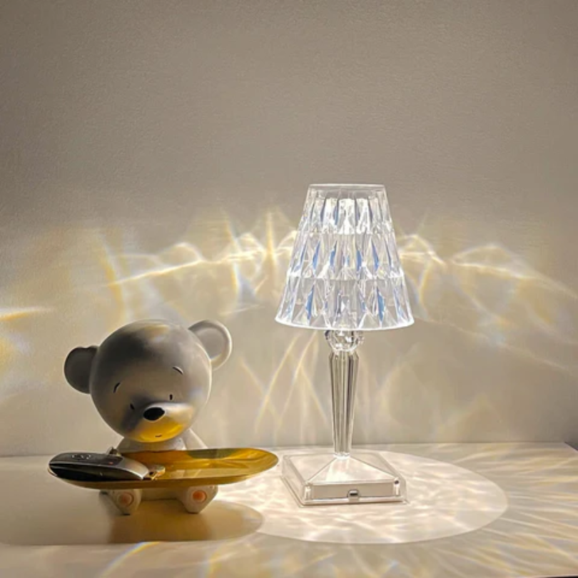 CrystalLuxe Table Lamp - Elegant Kristallen Tafelverlichting