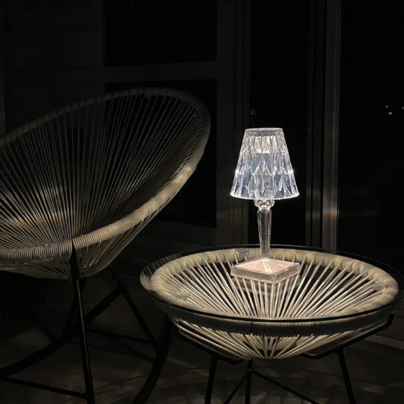 CrystalLuxe Table Lamp - Elegant Kristallen Tafelverlichting