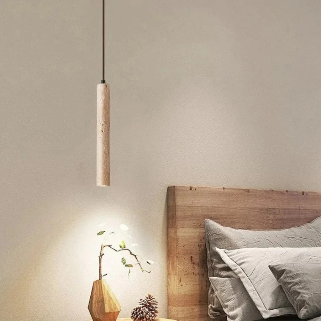 LumoLine – Wabi-Sabi Travertijn LED Kroonluchter