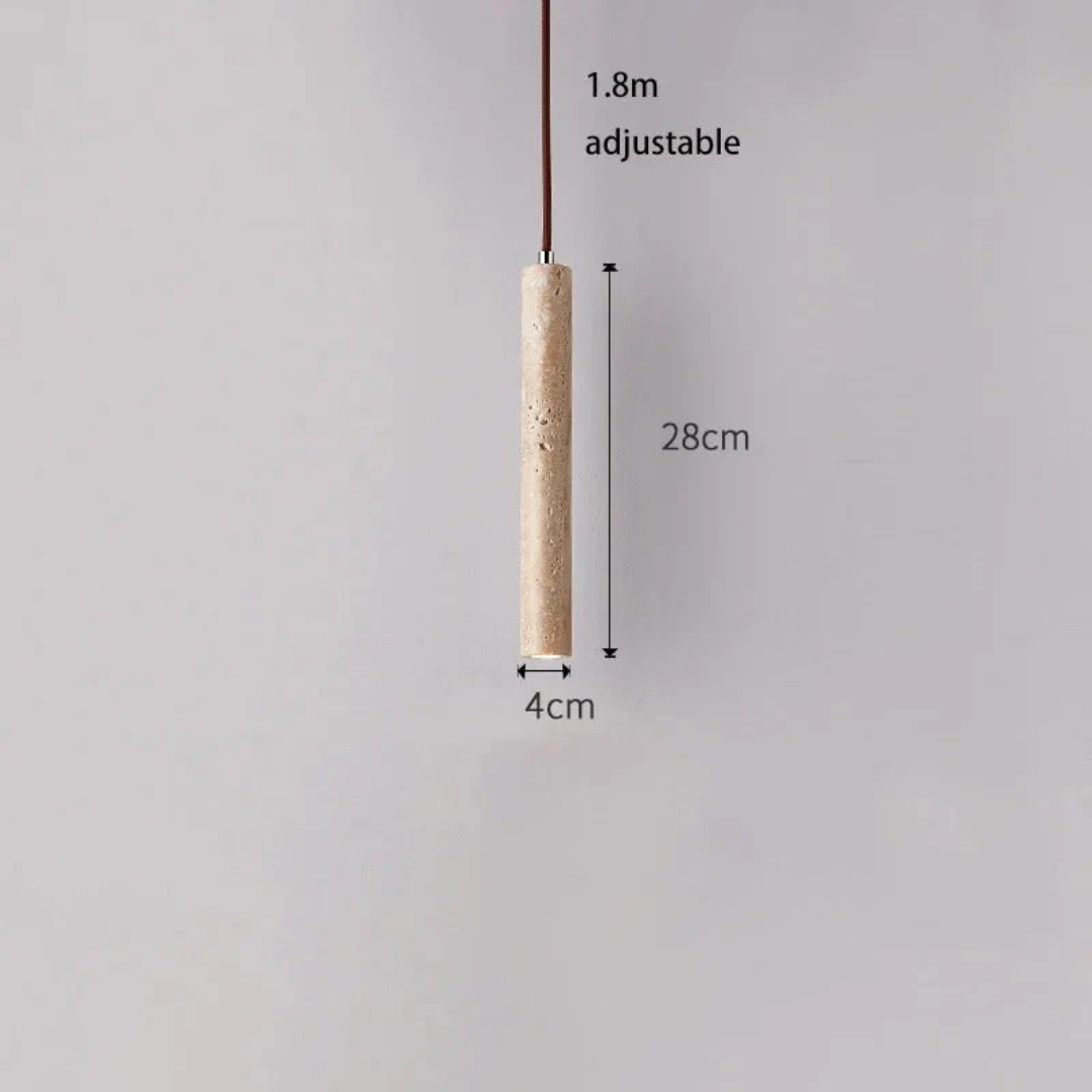 LumoLine – Wabi-Sabi Travertijn LED Kroonluchter