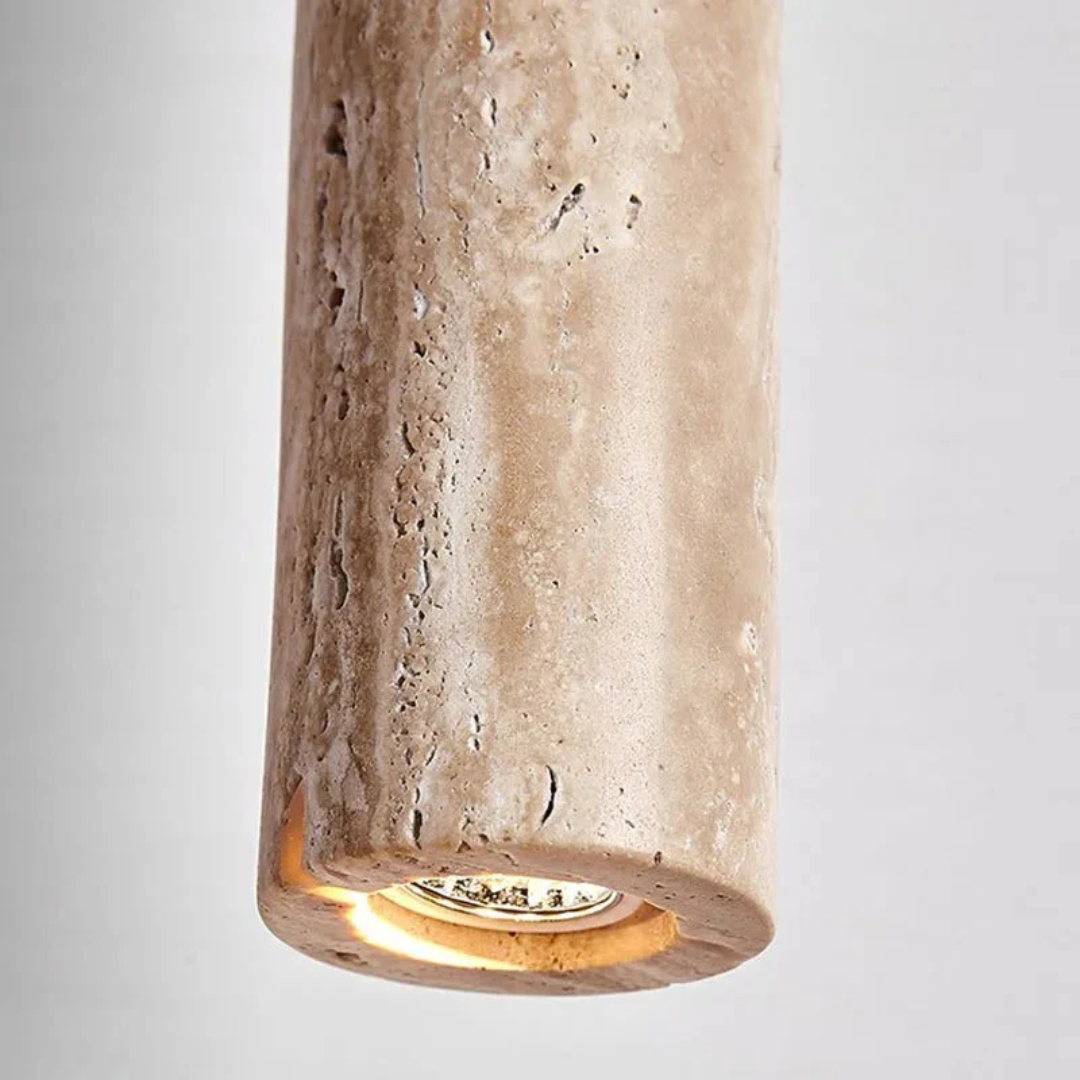 LumoLine – Wabi-Sabi Travertijn LED Kroonluchter